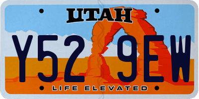 UT license plate Y529EW