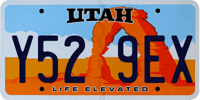 UT license plate Y529EX