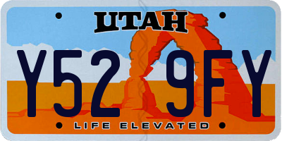 UT license plate Y529FY