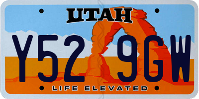 UT license plate Y529GW