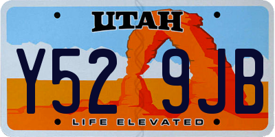 UT license plate Y529JB
