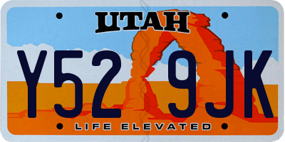 UT license plate Y529JK