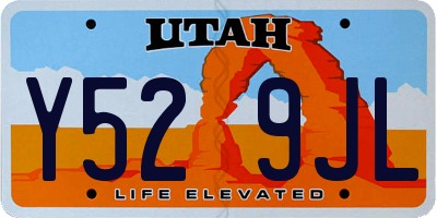 UT license plate Y529JL