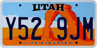 UT license plate Y529JM