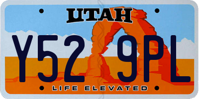 UT license plate Y529PL