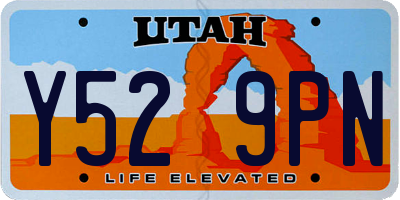 UT license plate Y529PN