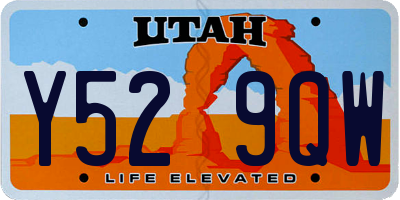 UT license plate Y529QW