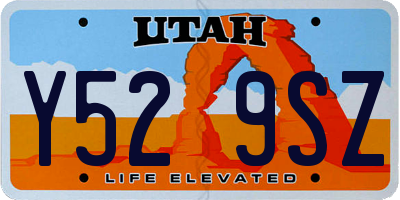 UT license plate Y529SZ