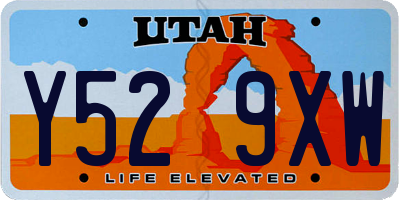 UT license plate Y529XW