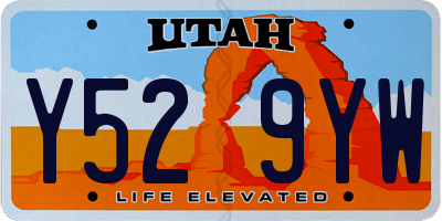 UT license plate Y529YW