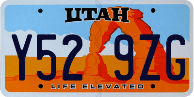 UT license plate Y529ZG