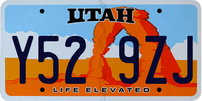 UT license plate Y529ZJ