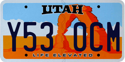 UT license plate Y530CM
