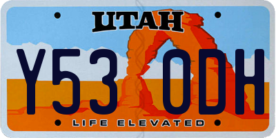 UT license plate Y530DH