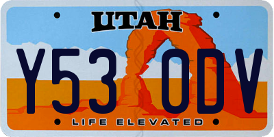 UT license plate Y530DV