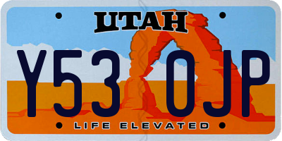 UT license plate Y530JP