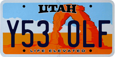 UT license plate Y530LF