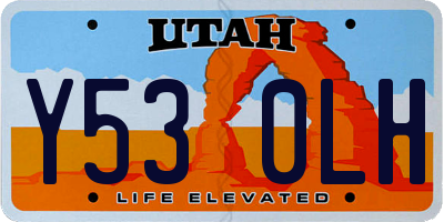 UT license plate Y530LH