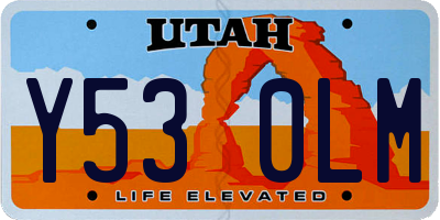 UT license plate Y530LM