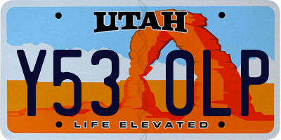 UT license plate Y530LP