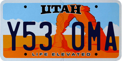 UT license plate Y530MA