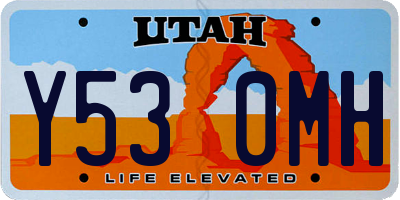UT license plate Y530MH