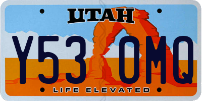 UT license plate Y530MQ