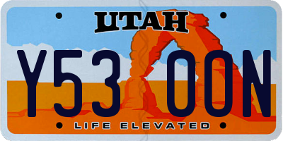 UT license plate Y530ON