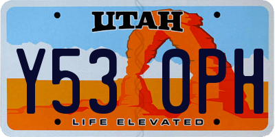 UT license plate Y530PH