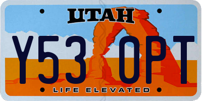 UT license plate Y530PT