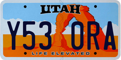 UT license plate Y530RA