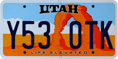 UT license plate Y530TK