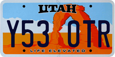 UT license plate Y530TR