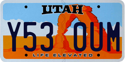 UT license plate Y530UM