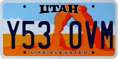 UT license plate Y530VM