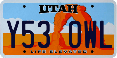 UT license plate Y530WL