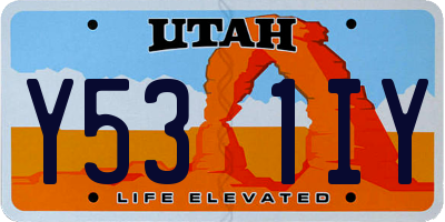 UT license plate Y531IY