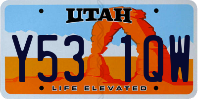 UT license plate Y531QW