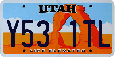 UT license plate Y531TL
