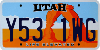 UT license plate Y531WG