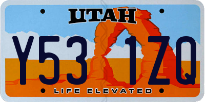 UT license plate Y531ZQ