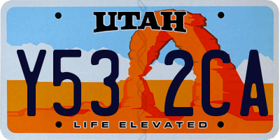 UT license plate Y532CA