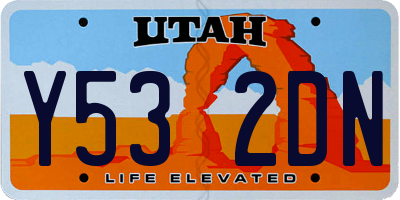 UT license plate Y532DN