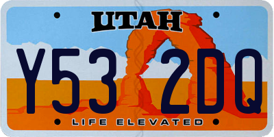 UT license plate Y532DQ