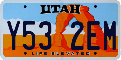 UT license plate Y532EM