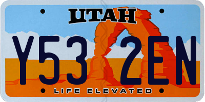 UT license plate Y532EN
