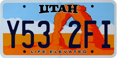 UT license plate Y532FI