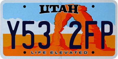 UT license plate Y532FP