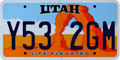 UT license plate Y532GM