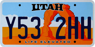 UT license plate Y532HH